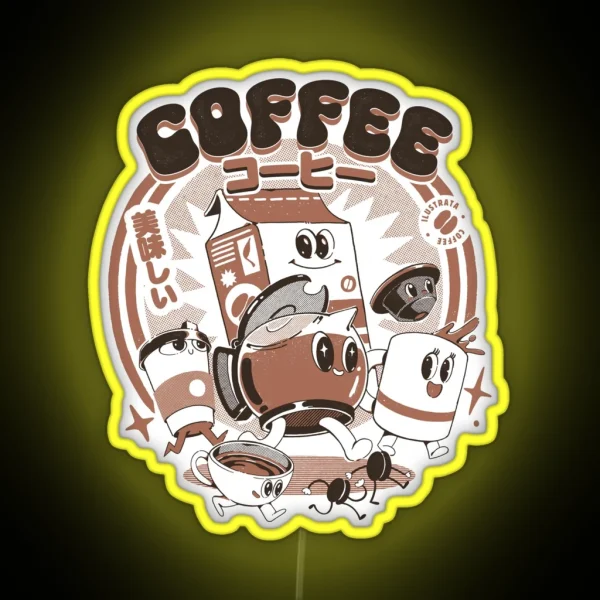 My Coffee Friends RGB Neon Sign
