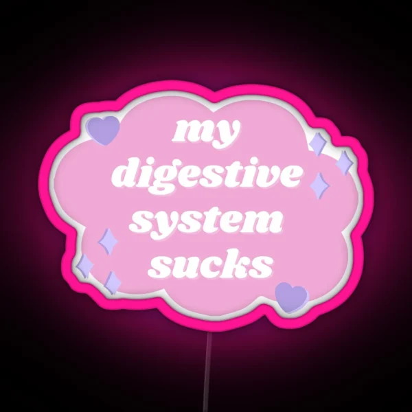 My Digestive System Sucks Pastel RGB Neon Sign