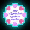 Colorful 'My Digestive System Sucks' Neon Wall Sign for Humor