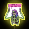 RGB LED neon canvas sign with funny eyes up here phrase.