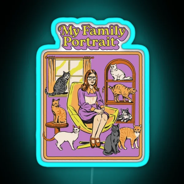 My Family Portrait RGB Neon Sign