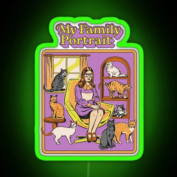 My Family Portrait RGB Neon Sign