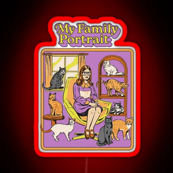 My Family Portrait RGB Neon Sign