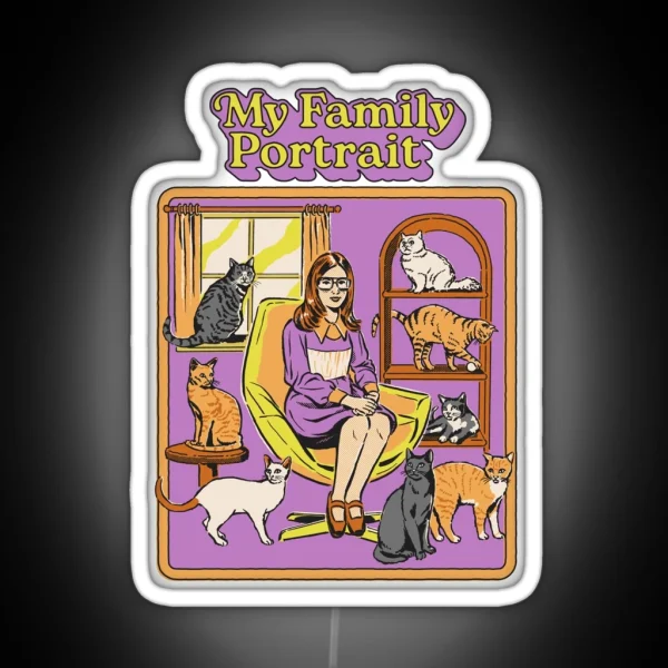 My Family Portrait RGB Neon Sign