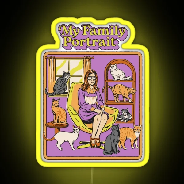 My Family Portrait RGB Neon Sign