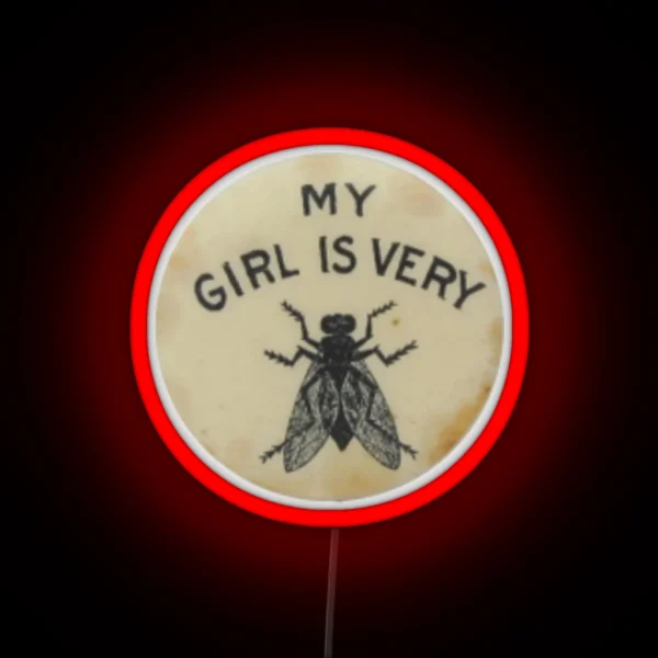 My Girl Is Very Fly Vintage Pin RGB Neon Sign