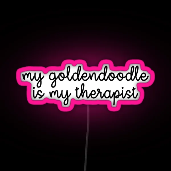 My Goldendoodle Is My Therapist Golden Doodle Led RGB Neon Sign