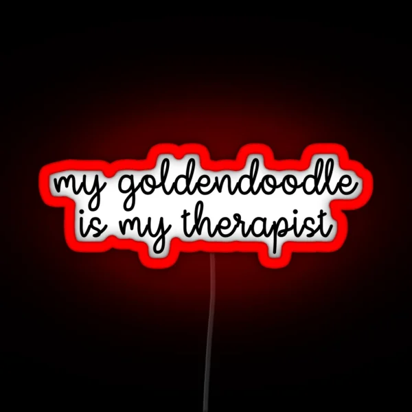 My Goldendoodle Is My Therapist Golden Doodle Led RGB Neon Sign