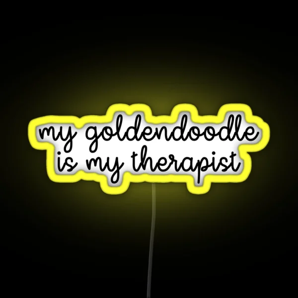 My Goldendoodle Is My Therapist Golden Doodle Led RGB Neon Sign