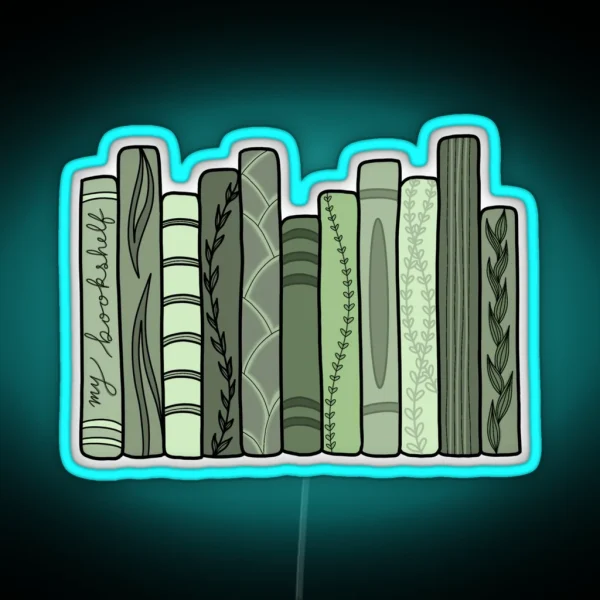 My Green Bookshelf RGB Neon Sign