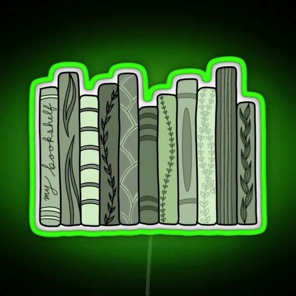 My Green Bookshelf RGB Neon Sign