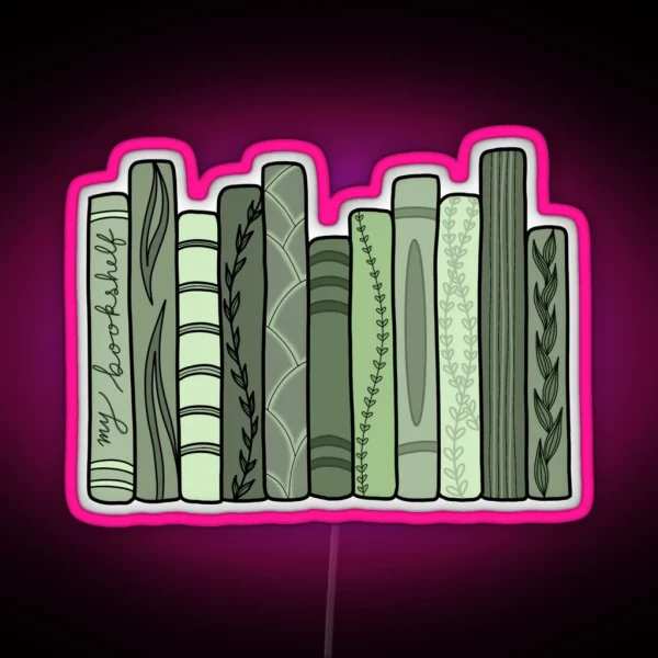 My Green Bookshelf RGB Neon Sign