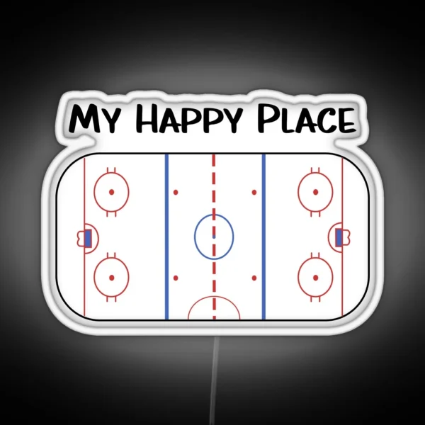My Happy Place Hockey RGB Neon Sign