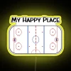 Hockey Themed Neon LED Sign with Colorful RGB Bright Lighting