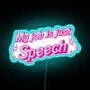 Vibrant speech and language arts decorative RGB neon light sign