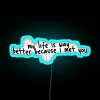 RGB Neon Personalized Love Quote Home Decor Wall Sign Gift
