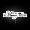 Brightly lit reminder of special friendships and love connections