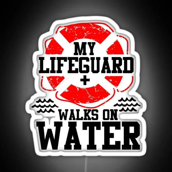 My Lifeguard Walks On Water Christian Christianity RGB Neon Sign