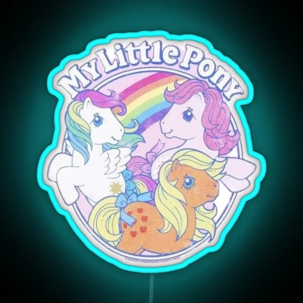 My Little Pony Vintage Generation 1 Rainbow Led RGB Neon Sign