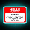 RGB Neon Wall Sign with Name Bahaumet in Bold Font