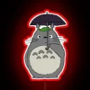 Neon Totoro Sign in Vibrant RGB Glowing Colors by My Neighbor