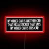 Retro-Futuristic Nostalgic Car Enthusiast's Bedroom Decor with Customizable LED Display