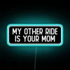 Bold Humorous Retro Neon Sign for Motorcycle Enthusiast's Fun Decal