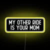 RGB LED Biker Neon Sign with Humorous Customizable Message Design