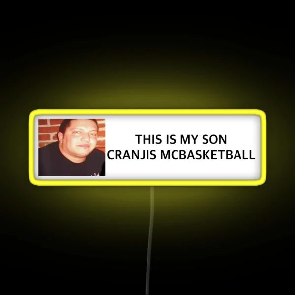 My Son Cranjis Mcbasketball Bumper Led RGB Neon Sign
