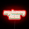 Add retro charm with colorful 'My Tummy Hurts' neon sign