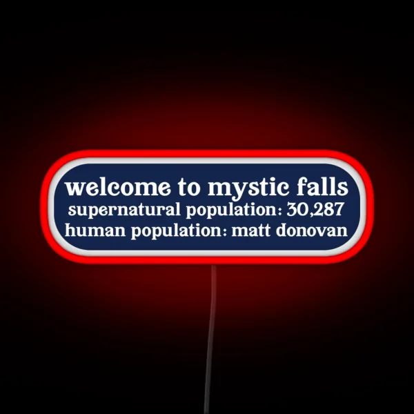 Mystic Fall Population RGB Neon Sign