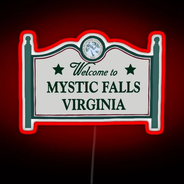 Mystic Falls Welcome Sign RGB Neon Sign