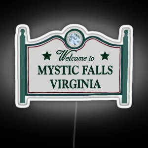 Mystic Falls Welcome Sign RGB Neon Sign