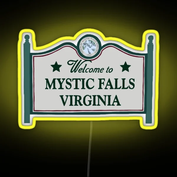 Mystic Falls Welcome Sign RGB Neon Sign