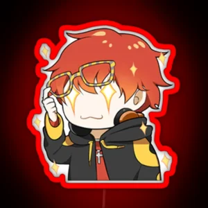 Mystic Messenger Sparkly 707 Emoticon RGB Neon Sign