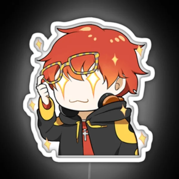 Mystic Messenger Sparkly 707 Emoticon RGB Neon Sign