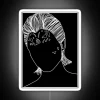 Vibrant LED line art digital signage with RGB color options