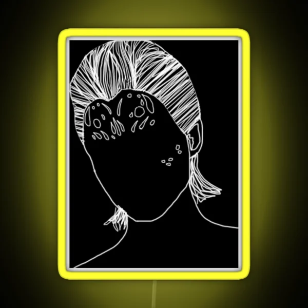 Mystique Digital Line Art RGB Neon Sign