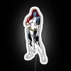 Glowing Mystique RGB Neon Sign with Distinctive Marvel Comic Book Design.