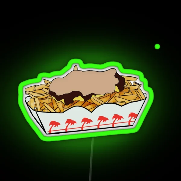 N And Out Animal Style Fries RGB Neon Sign