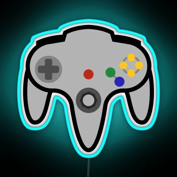 N64 Controller RGB Neon Sign