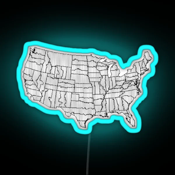 NAD83 State Plane Led RGB Neon Sign