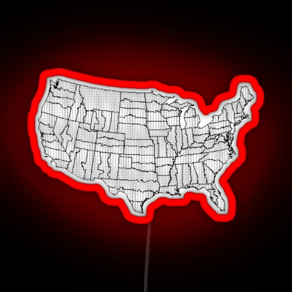 NAD83 State Plane Led RGB Neon Sign
