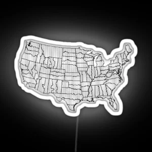 NAD83 State Plane Led RGB Neon Sign