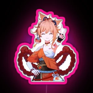 Naganohara Yoimiya Genshin Impact RGB Neon Sign