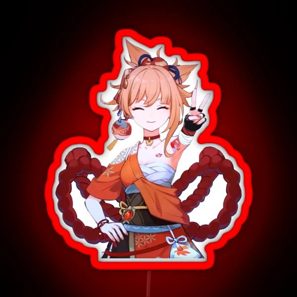 Naganohara Yoimiya Genshin Impact RGB Neon Sign