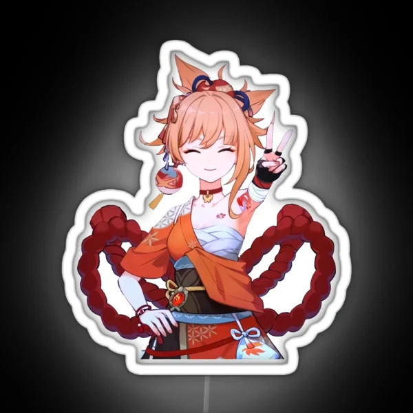 Naganohara Yoimiya Genshin Impact RGB Neon Sign