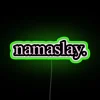 Boho Chic Namaslay Home Decor Neon Sign with Colorful RGB Lighting