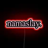 Neon 'Namaste' sign with customizable color-changing RGB LED lights inside
