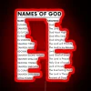 Personalized Names of God Wall Sign with Bright RGB Neon Lighting